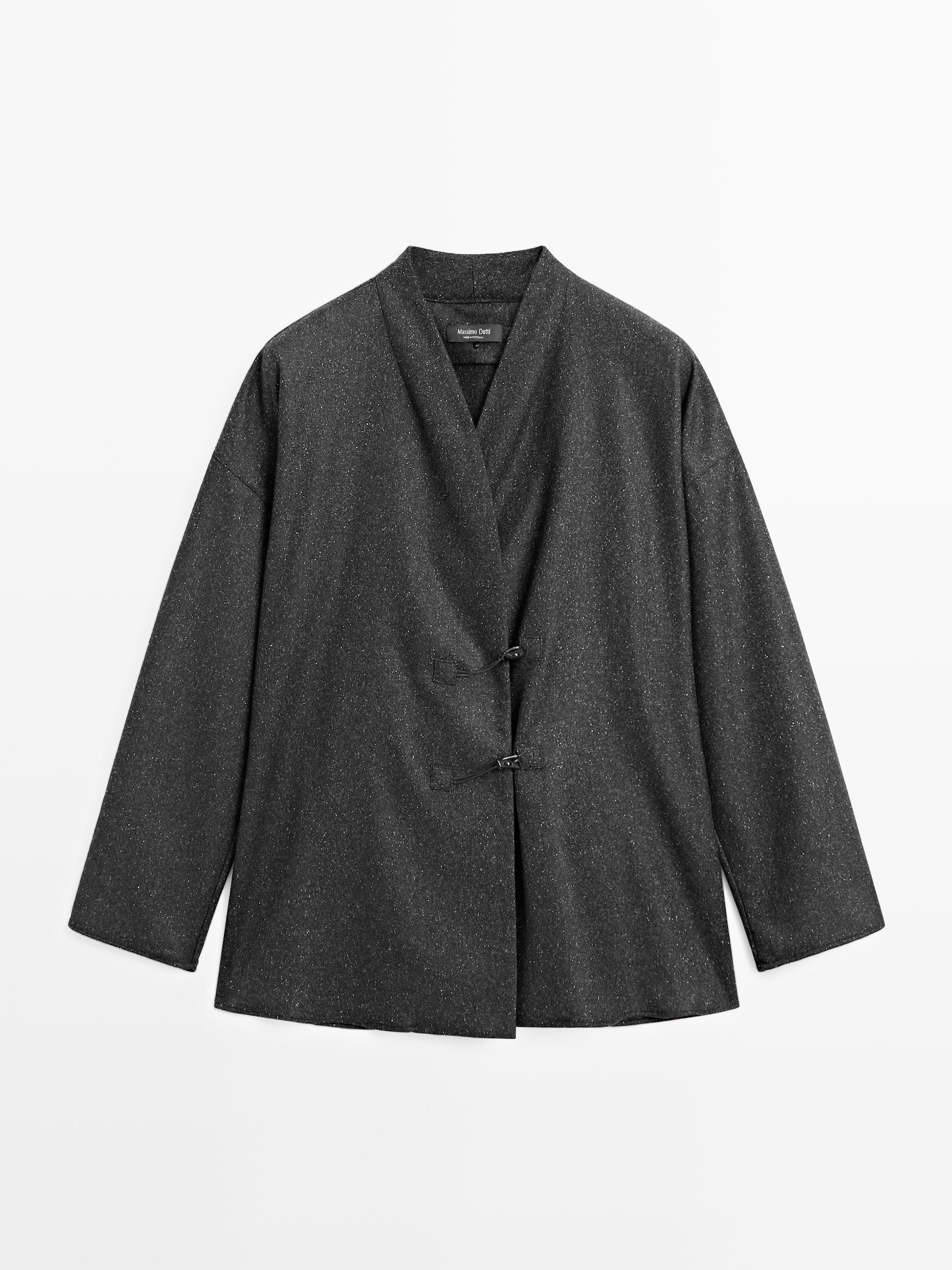 Chemisier bottonato laine avec boutons corne